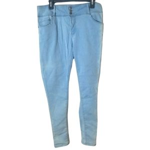 WAX Jean Butt I Love You Baby Blue Button & Zip Fly Jeans